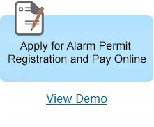 Apply for Alarm Permit Registration and Pay Online